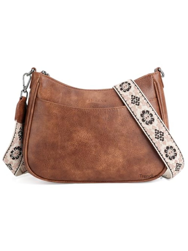 Leather Crossbody Purse With Adjustable Strap, Handbag